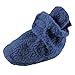 Luvable Friends Unisex Baby Fleece Booties, Blue, 6-12 Months