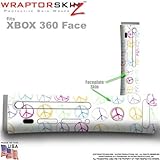 Kearas Peace Signs on White Skin by WraptorSkinz TM fits Original XBOX 360 Factory Faceplates