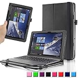 ASUS Transformer Book T100HA Case, Infiland Premium PU Leather Keyboard Portfolio Stand Cover Case For ASUS Transformer Book T100HA 10.1