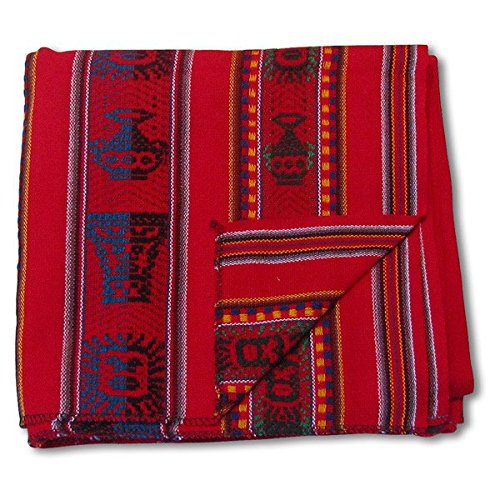 Peruvian Woven Throw Red