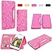 iPhone 6 Case, iPhone 6S Wallet, HESPLUS Bling Sparkle PU Leather Flip Folio [Detachable] Wallet Cover Magnetic with Credit Card Slot Holder for iPhone 6 / iPhone 6S 4.7 Inch - Pink
