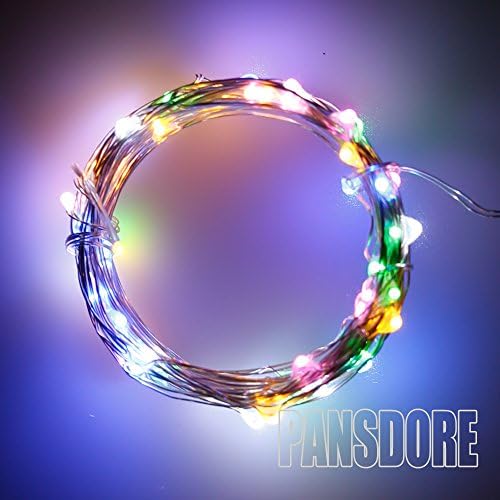 Pansdore 30 Min LED Christmas tree Lights. String Lights with Waterproof Battery Box and Timer Function. 10.8Ft Silver Ultra Thin Copper Wire. Indoor/ Outdoor Rope Lights.