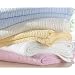100% Cotton Cellular Baby Blanket in White