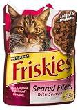 Friskies Cat Food Seared Filets with Salmon, 3-Ounce Pouches (Pack of 24)