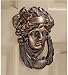 19th Century Victorian Antique Replica Greek Mythology Antene Authentic Foundry Iron Doorknocker