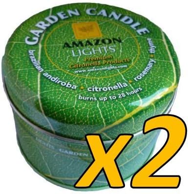 Save $$$ with 2-pack Amazon Lights All-Natural Outdoor Garden Candle - Made From 100% Palm Wax, Community Trade Product (2 pack)