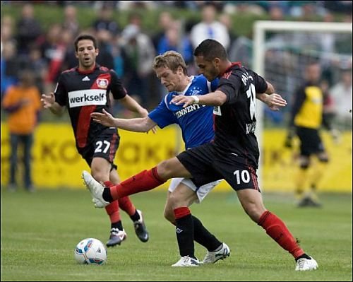 Photographic Prints of Soccer - Rangers v Bayer 04 Leverkusen - Pre Season Friendly - Takko Stadium from Rangers