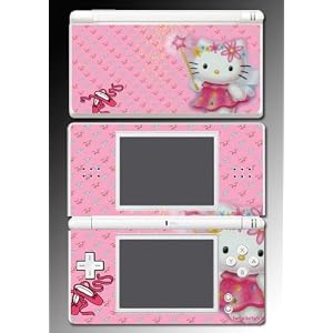 Hello Kitty Pink Cute Princess game SKIN #1 Nintendo DS Lite
