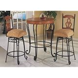 Metal And Wood Bar Table And Chair Set by