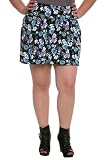 Torrid Plus Size Blue Floral-Print Miniskirt