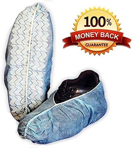 Disposable Polypropylene Shoe Covers for Construction Painting, Carpet Protection, Indoor House Floors, Real Estate Agents, Animal Shelters, Non Skid l 100-pack