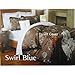 Duvet Cover in Swirl Blue Size: King
