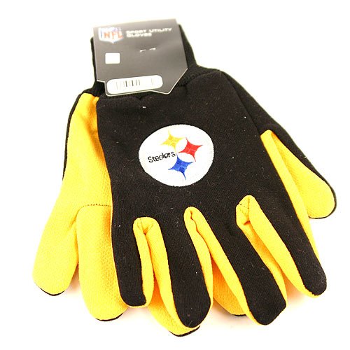 Pittsburgh Steelers 2-Tone Gloves (Black Out / Yellow In)
