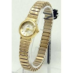 CROTON Women's Gold Tone Watch with Expansion Bracelet. Model: CR207197YLWA.