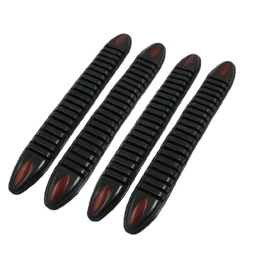 TOOGOO(R) 4 Pcs Adhesive Front Back Auto Car Edge Safety Bumper Guard Protector Black