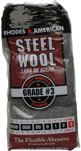 Rhodes American Steel Wool, Coarse #3, 16 Pads Per Package (Case of 6) Total 96 Pads