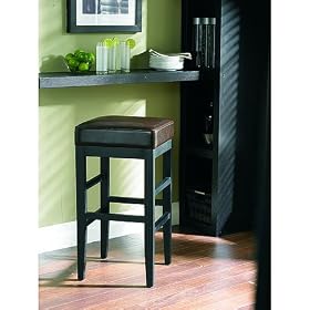 Cooper Brown Leather Stool, Bar by SmartBargains