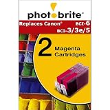 Photobrite 2-pk. Printer Cartridge Compatible for Canon BCI-3/ 3E/ 5/ 6- Magenta