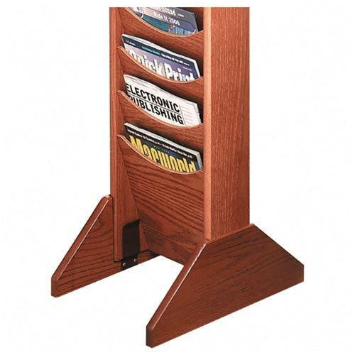 (Price/EA)Single Base for Wood Display Rack, 14x3/4x5-3/4, Med.Oak