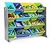 Stores Tot Tutors, Inc. WO498 Elements Collection Wood Toy Storage Organizer, X-Large, Grey/Blues