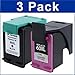 Remanufactured Ink Cartridge Replacement for HP 60xl CC641WN CC644WN (2 Black 1 Color 3 Pack)