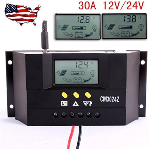 Citywalk360 NEW 30A LCD PWM Solar Panel Regulator Charge Controller 12/24V AUTO 360W/720W CE