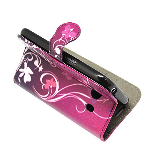  SAMSUNG GALAXY A3 PU LEATHER MAGNETIC FLIP CASE COVER POUCH+STYLUS (Purple Butterfly Book)