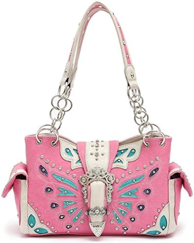 Best Butterfly Hot Pink Concealed Carry Purse Top Back to School Fashion 2015 Gift Idea For Girls Moms Wife Teen Women