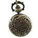 YouYouPifa Retro Bronze Dragon Pattern Relief Small Pocket Watch
