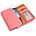 Smartphone Wristlet fits Samsung Galaxy Mega 2 : Exposed Screen to View Alerts [Salmon Pink / Clay Orange]