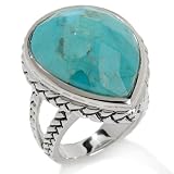 51o25BeS%2BsL. SL160  Studio Barse Blue Turquoise Sterling Silver Faceted Pear Shaped Ring