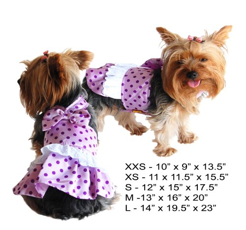 Pretty Girl Polka Dot Satin Dog Dress - XXSmall
