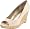 Bandolino Women's Auburn Peep-Toe Pump,Gold Fabric,5.5 M US