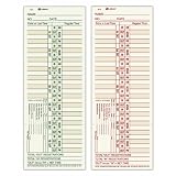 Adams Time Cards, Numbered Day Format, 3.4 x 9 Inches, Manila, 2-Sided, 1000 Count (9675-1000)