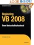 Beginning VB 2008: From Novice to Professional (Expert's Voice in .NET)