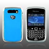 for Blackberry Bold 9700 Hard Case Cover CLEAR & BLUE