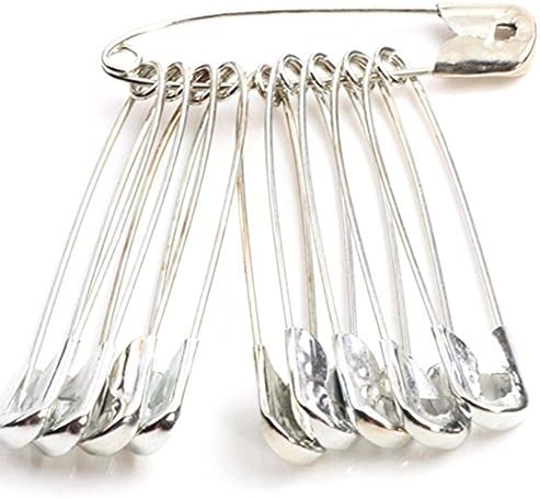 100 Pack Safety Pins Extra Large 1 3/4" Diapers Sewing Crafting Beading Jewelry