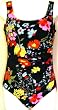 Missy Shirred Side Swimsuit Black/Multi