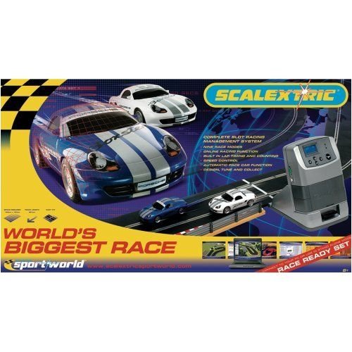 Childrens Toyshop  Toys : Scalextric Worlds Biggest Race Racing Set