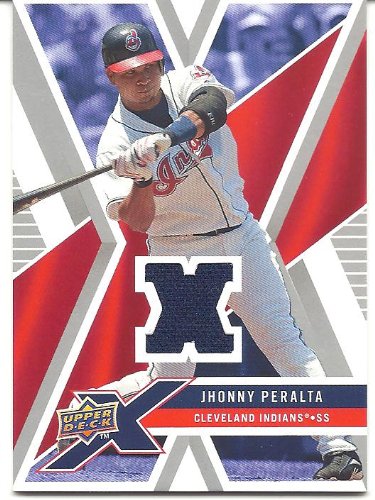 Jhonny Peralta 2008 Upper Deck X Memorabilia Jersey Card #JP Cleveland Indians