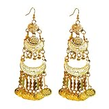 Folkloric Handcrafted Hammered Brass Dangle Earring