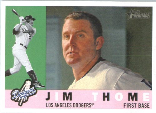 2009 Topps Heritage Baseball Card #650 Jim Thome Los Angeles Dodgers Mint Condition - Shipped In Protective Screwdown Display Case!