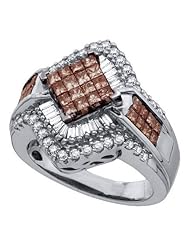 1.50CTW COGNAC DIAMOND INVISIBLE BRIDAL RING