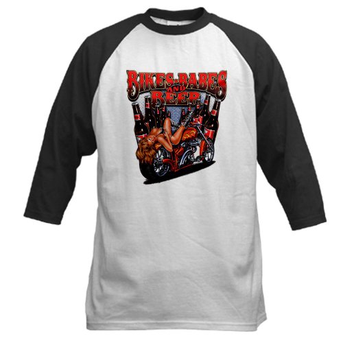 Artsmith, Inc. Baseball Jersey Bikes Babes and Beer - Harley Davidson Gear