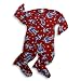Private Label - Boys Long Sleeve Robots Footed Blanket Sleeper, Red