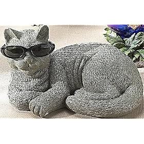 Tropix Cool Cat with Sunglasses Garden Figurine by Tropix