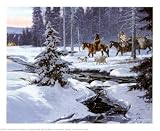 After the Hunt by Alan Sakhavarz. CANVAS ROLLED. 10.01 inches width by 7.95 inches height. Highest Quality Art Poster Print