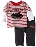 Calvin Klein Baby-boys Newborn Twofer Long Sleeve Tee with Pants
