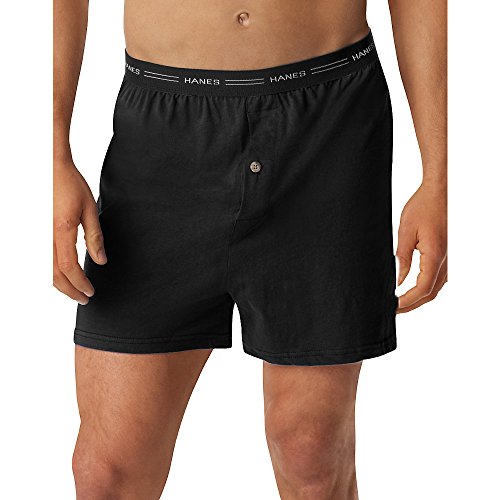 Hanes Men's TAGLESS Knit Boxers with Comfort Flex Waistband (3 Pack)