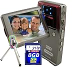 SVP HDDV-2880R 16MP Max TOUCH BUTTON 2.5-inch 270 DEGREE LCD Digital Video Camcorder + FREE 8GB High Speed SD Memory Card & Tripod